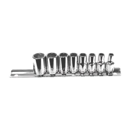 K-Tool International SAE Socket Set, 1/4"Dr, 6Pt, 8 pcs. KTI-21100