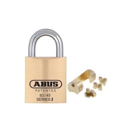 Abus Lock Co Key-in-Knob Brass Padlock 1-3/4in 83KNK/45-W/ADAPTERS