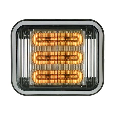 Code 3 LED PrizmIi, Bzl, Clear Lens, Amb, REF12, 7"X9" 7912CABZ-75