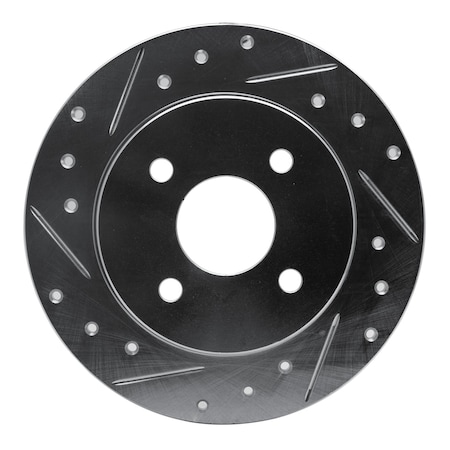 Dynamic Friction Co DFC Brake Rotor - Drilled and Slotted - Silver 631-53000L