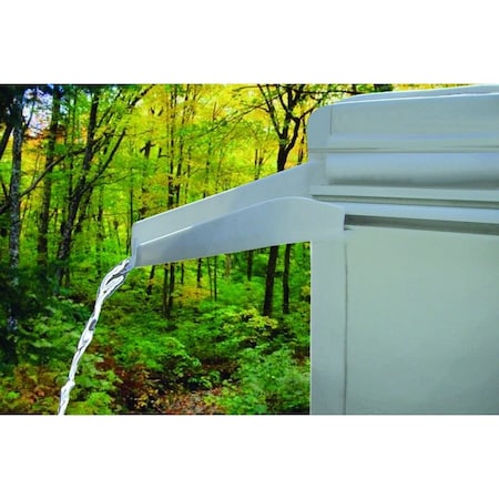 Jr Products OEM Gutter Spouts Fits Gutter Rails Up To 1116 Wide Polar White Rigid With Instructions 655-PW-A