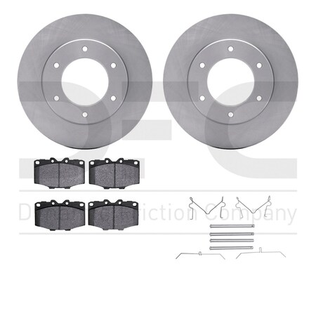 Dynamic Friction Co DFC Brake Rotor- Heavy Duty Brake Pad includes Hardware 6412-76004