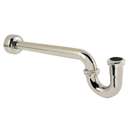Kingston Brass 1-1/4, or 1-1/2 x 1-1/2 in. P-Trap with Box Flange, 19 in. Length, 18 Gauge, Polished Nickel CC6246