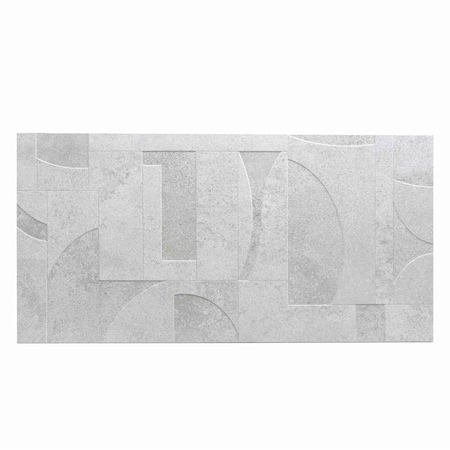 Apollo Tile Imprint 24x48 in. Stone White Matte 32 Mid-Century Geometry Large Wall Tile (15.5 sq ft/case) 2PK IMPSETWHDEC2448