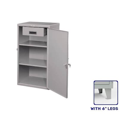 Pucel Counter Height Drawer Cabinet, 24 in W x 48 in H x 19 in D, Gray HDTC-2442-DL