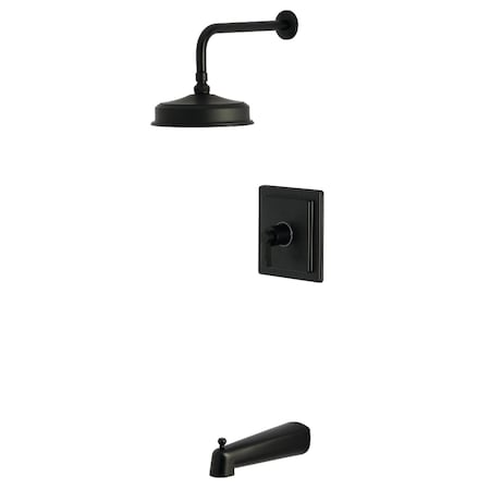 Kingston Brass Single-Handle Pressure Balanced Tub and Shower Faucet, Matte Black KB5890NDL