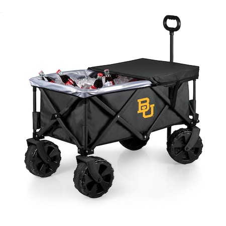 Picnic Time Family Of Brands NCAA Baylor Bears Adventure Wagon Elite All-Terrain Folding Beach Wagon 741-85-679-924-0