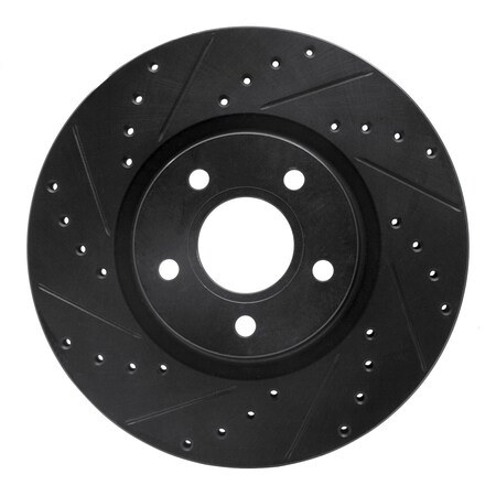 Dynamic Friction Co DFC Brake Rotor - Drilled and Slotted - Black 633-54069L