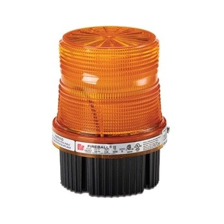 Federal Signal Warning Light, Amber, Strobe Tube, 120V AC, 80 FPM, 4 3/32 in Dia., (F) 1/2 in NPT or Surface FB2PST-120A
