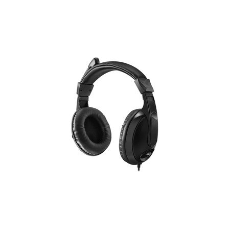 Adesso Xtream H5 Binaural Over The Head Multimedia Headset with Mic, Black XTREAMH5