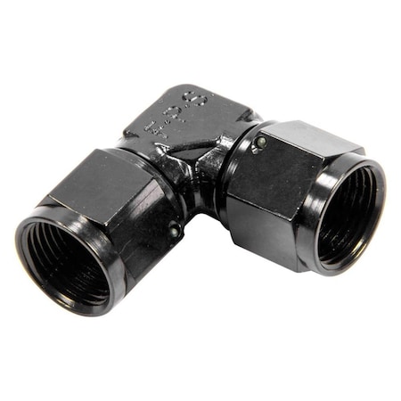 Light House Beauty 496310-BL -10 AN Female 90 deg Coupler Fitting - Black LI3629933