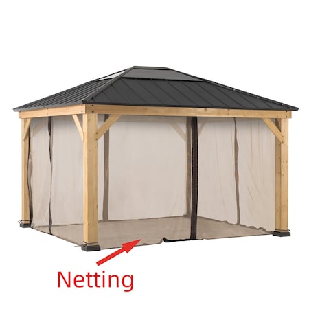 Sunjoy Universal Mosquito Netting for 11 ft. x13 ft. Wood-Framed Gazebos A111509420