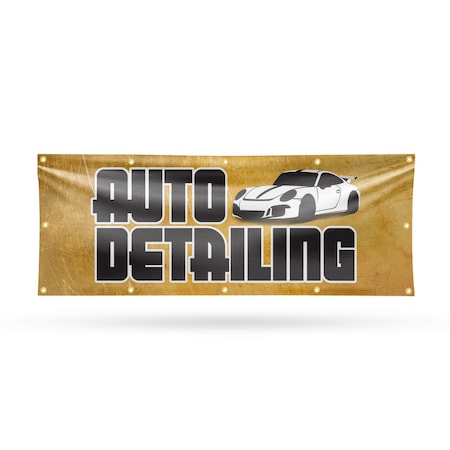 Signmission Auto Detailing, 48 Inch x 120 Inch, Vinyl Banner B-120-30467