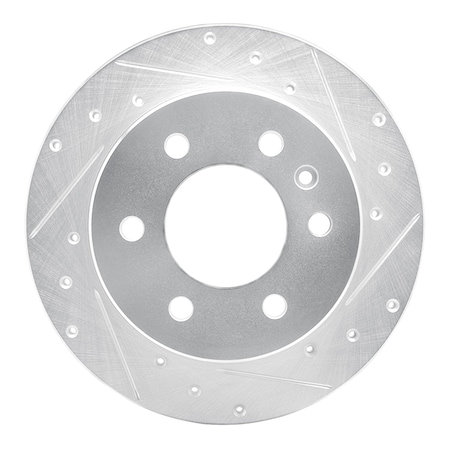 Dynamic Friction Co DFC Brake Rotor - Drilled and Slotted - Silver 631-63174R