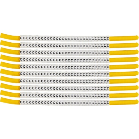 Brady ClipSleeve Wire Markers Size 18 Nylon 10 AWG - 8 AWG, C Pack of 300 Each, 300PK SCN18-C