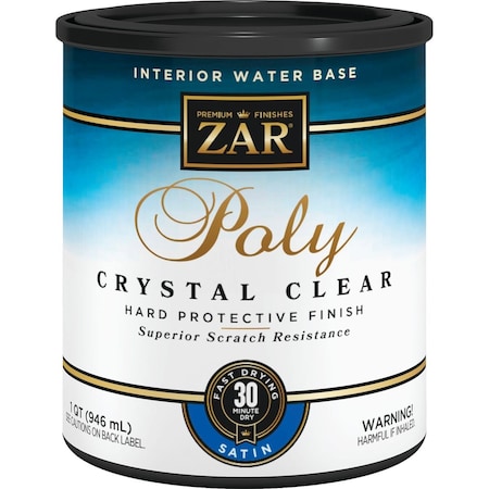 Zar Aqua Satin Water-Based Interior Polyurethane 1 Qt. 832673