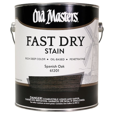 Fast Dry Stain Gal Old Masters Spanish Oak Interior Oil-Based Wood Stain 61201