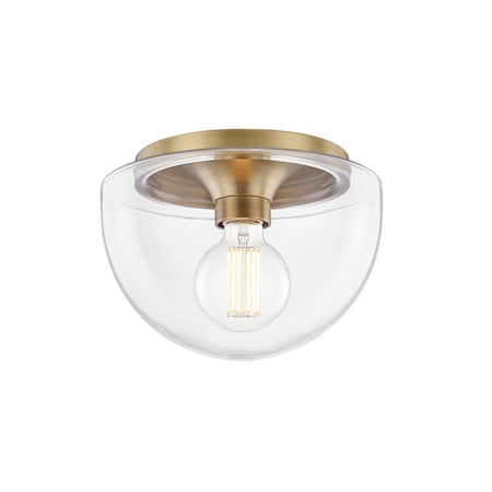 Mitzi Grace 1 Light Flush Mount 7 In. Aged Brass H284501S-AGB