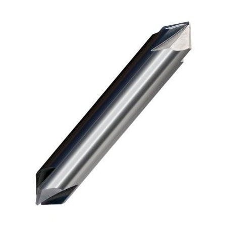 Monster Tool 4 Flute Double End Chamfer Mill, 3/8in diameter, 90 Deg included angle, Bright Finish 209-694375