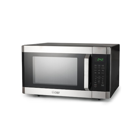 Commercial Chef 1.6 Cu. Ft. Countertop Microwave with Touch Controls & Digital Display, Stainless Steel Microwave CHM16MS6