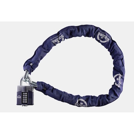 Squire Warrior Combi Max Combination Padlock and Chain - 5 Wheel SQ-WARCOMBIMAX