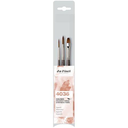 Da Vinci COLINEO Synthetic Red Sable, Watercolor & Acrylic, 3-Piece Set VA-4036_0