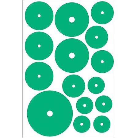 Accuform Gauge Marking Labels, Grn, PK15 GML106GN