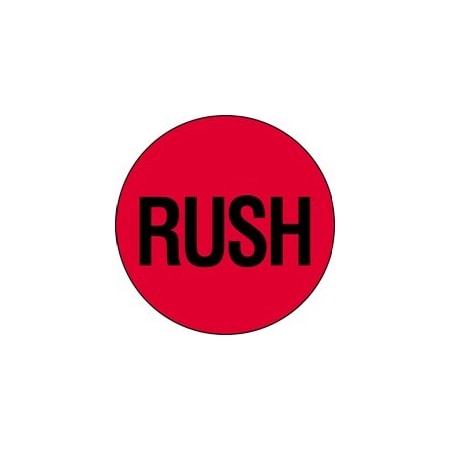 Bubblefast 2'' Circle - ''Rush'' Fluorescent Red Labels BFDL1740