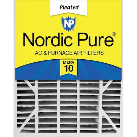 Nordic Pure 20x25x6 Pleated Air Filter, High Capacity, Electrostatically Charged Synthetic Media, MERV 10 20x25x6ASGM10-1
