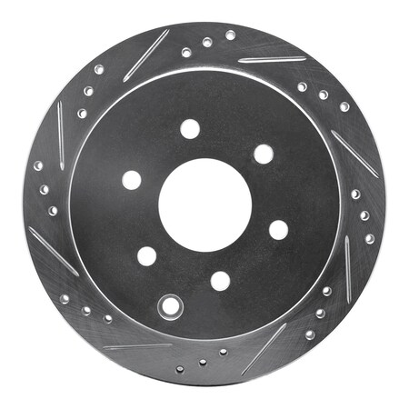 Dynamic Friction Co DFC Brake Rotor - Drilled and Slotted - Silver 631-67094L