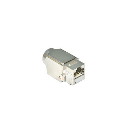 Cable Wholesale Shielded Cat6a Keystone Jack, RJ45 Female to 110 Punch Down 33X6-521