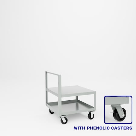 Pucel Single Handle Heavy Duty Truck, 30 in D x 30 in W x 36 in H, Gray 30-TR-30P