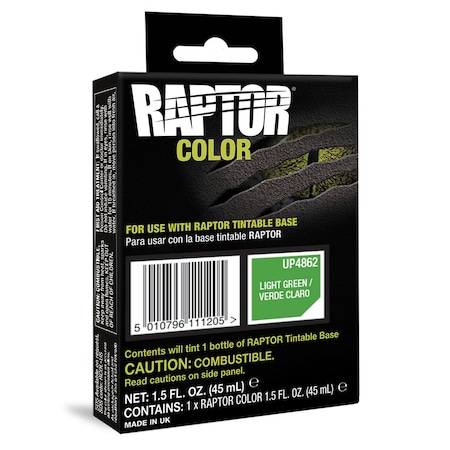 U-Pol RAPTOR Raptor Color, 1.5 fl-oz Pouch, Light Green, 3:1 Mixing, 30 sq-ft Coverage UP4862