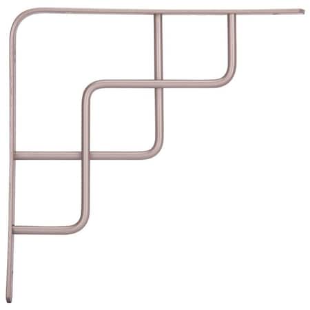 Prosource Contemporary and Decorative Shelf Bracket, 220 lb/Pair, 8 in L, 8 in H, Steel, Satin Nickel SB-035PS