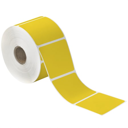 Tape Logic 2 1/4 x 2in Yellow Desktop Direct Thermal Label, 12PK THD340