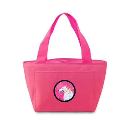 Carolines Treasures Pink Borzoi Zippered Insulated School Washable And Stylish Lunch Bag Cooler SS4751-PK-8808