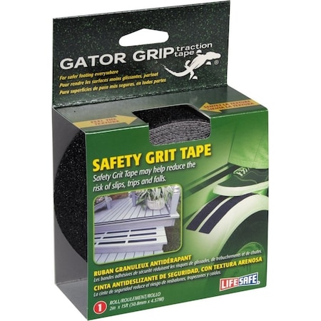 Incom Safety Grit Tape, 15 in L, 2 in W, PVC Backing, Black RE3951