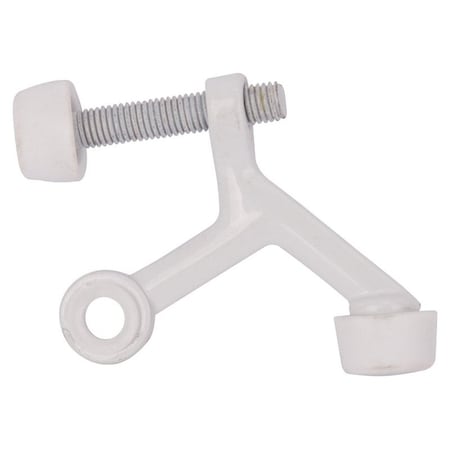 Prosource Light-Duty Hinge Pin Door Stop, 2-1/4 in Projection, Die-Cast Zinc & Plastic, White H20-B029-PS