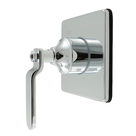 Kingston Brass Single-Handle Three-Way Diverter Valve with Square Trim Kit, Polished Chrome KS3041KL