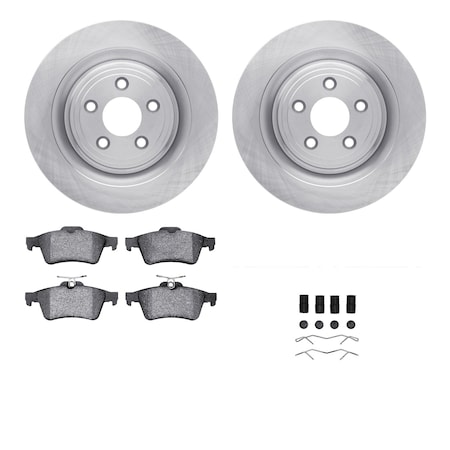 Dynamic Friction Co DFC Rotors with EURO 5000 Ceramic Brake Pads includes Hardware 6612-20047