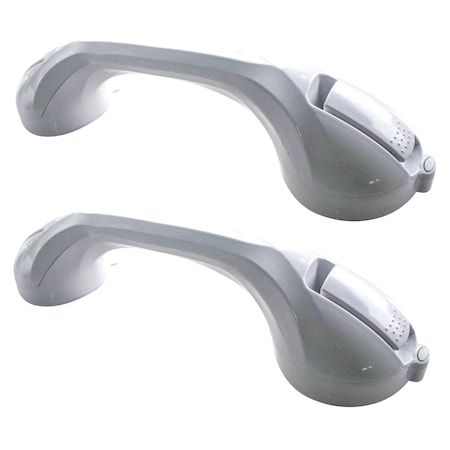 Amerihome 16 in. Repositionable Suction Grab Bar Set - White 2 Piece Set SGBSET16