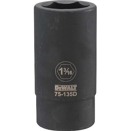 Dewalt Deep Impact Socket, 3/4 IN DR, 1-3/16 SAE DWMT75135OSP