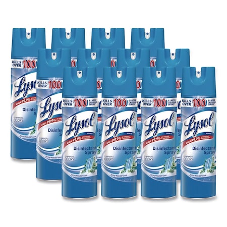 Lysol Cleaners & Detergents, Aerosol Spray, Spring Waterfall, 12 PK 19200-79326