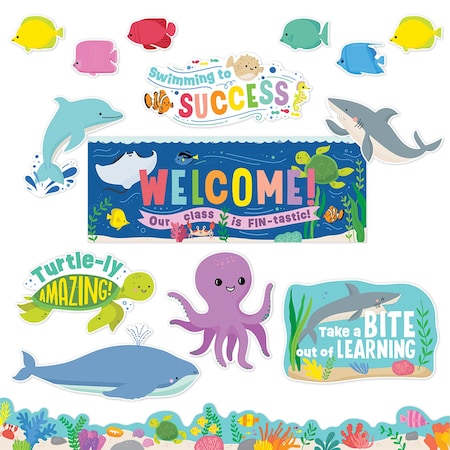 Creative Teaching Press Sea Friends Under the Sea Bulletin Board Set, 42-Piece Set 10991