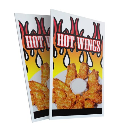 Signmission Hot Wings, Plastic Signs Only 24 Inch x 36 Inch, Corrugated Plastic, 2PK CSB-2436-2PACK-Hot Wings