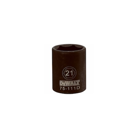 Stanley Metric Impact Socket, 6-Point, Black Oxide, 1/2-In. Drive, 21mm DWMT75111OSP