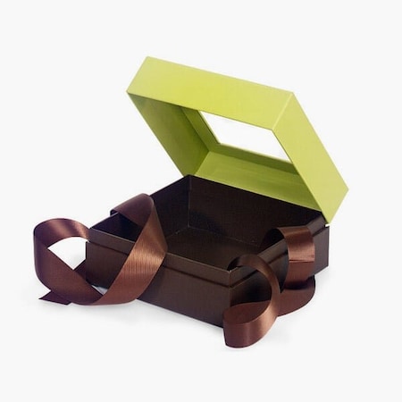 Nashville Wraps Pistachio & Chocolate Ribbon Window Box, Medium 5.75x5.75x3, 18PK BFB4PC