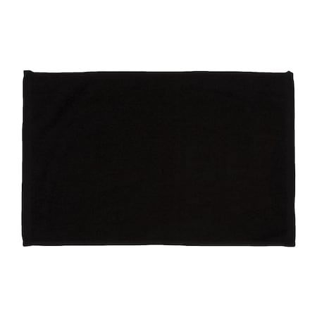 Towelsoft Light Weight Terry 100% cotton Sports Face Towel 11 inch x 18 inch Black Face-EL1410-BLK