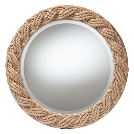 Bali & Pari Romana Braided Rope Mirror - Mirror with Woven Jute Accents for Wall Decor 259-14230-ZORO