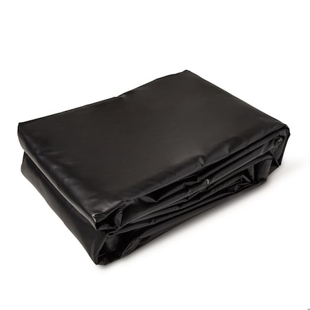 Tarps Now Vinyl Tarp, 20 x 40 Tarps, 20 Mil, Black, Vinyl Coated FSVC18B-2040